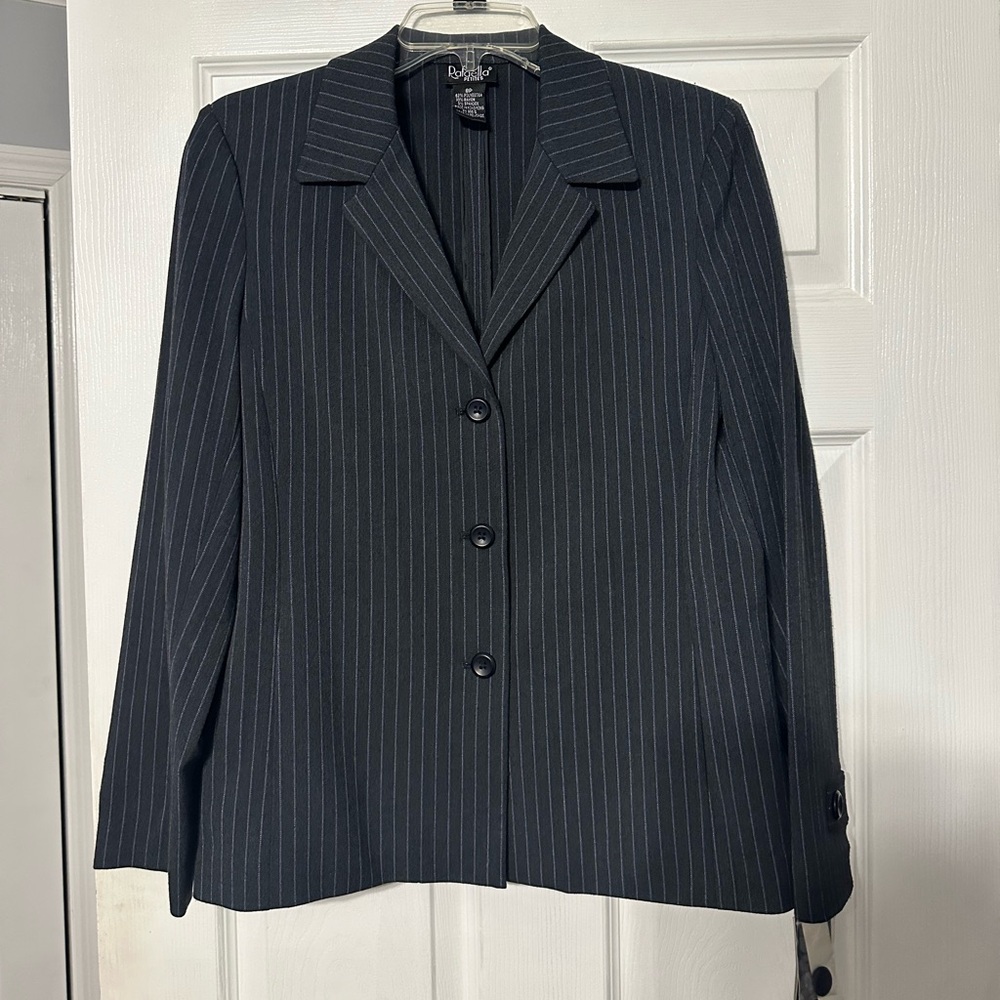NWT Rafaella Petites Pinstripe Blazer